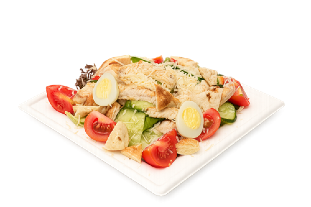 Салат Цезарь с курицей