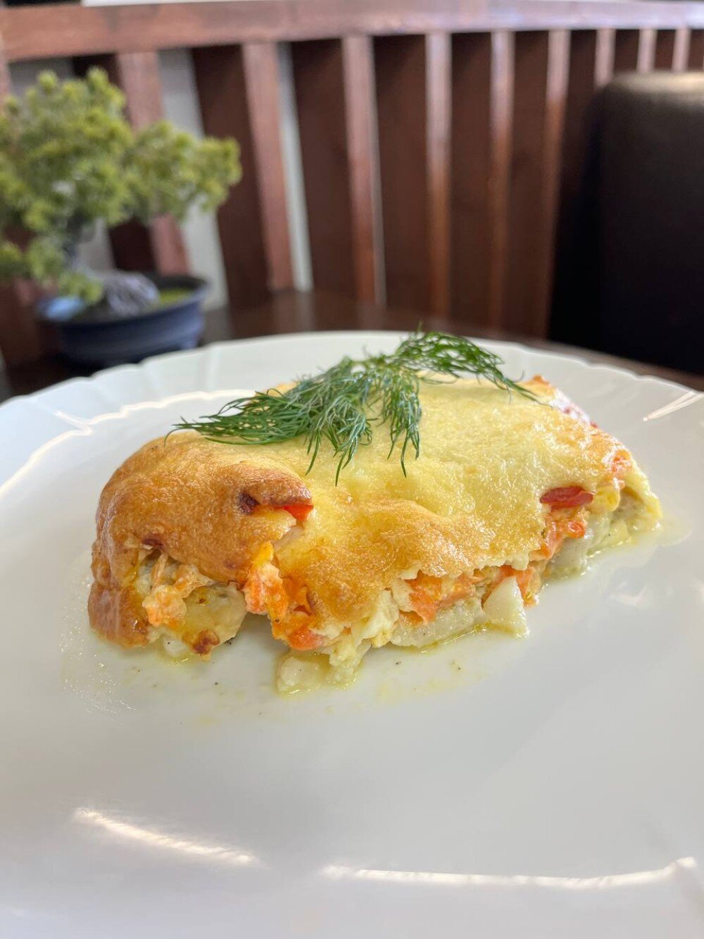 Рыба под овощами