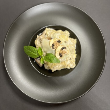 Кампанелли с грибами в сливочном соусе