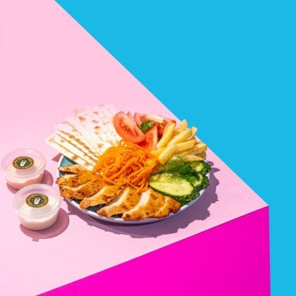 Шаверма на тарелке