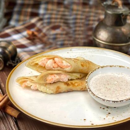 Блины с креветкой 2 шт