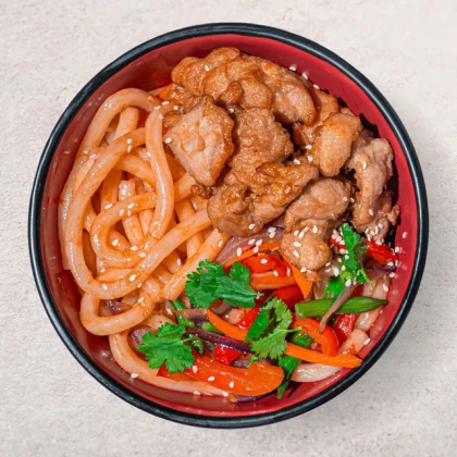 Удон с курицей