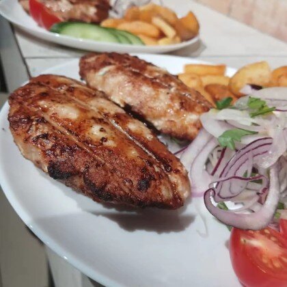 Блюдо от шеф-повара с овощами