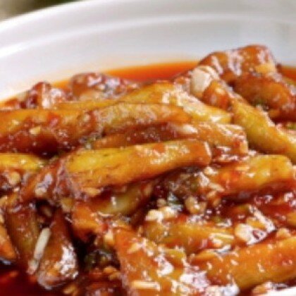 136. Тушеные баклажаны с перцем