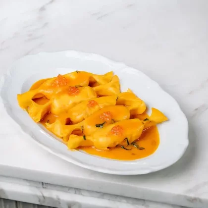 Карамелле с крабом и рикоттой