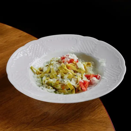 Тальятелли с креветками