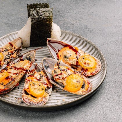 Мидии Гигант Киви Сырные