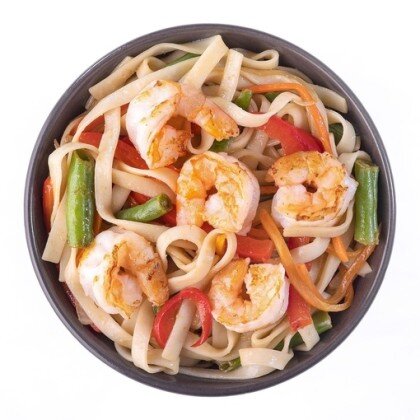 Wok с креветками