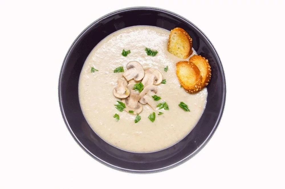 Суп сливочный с курицей и грибами