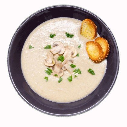 Суп сливочный с курицей и грибами