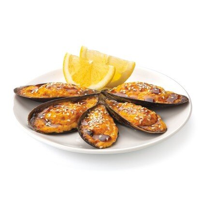 Запеченные мидии в ракушке