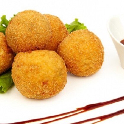 Аранчини с ветчиной и сливочным сыром