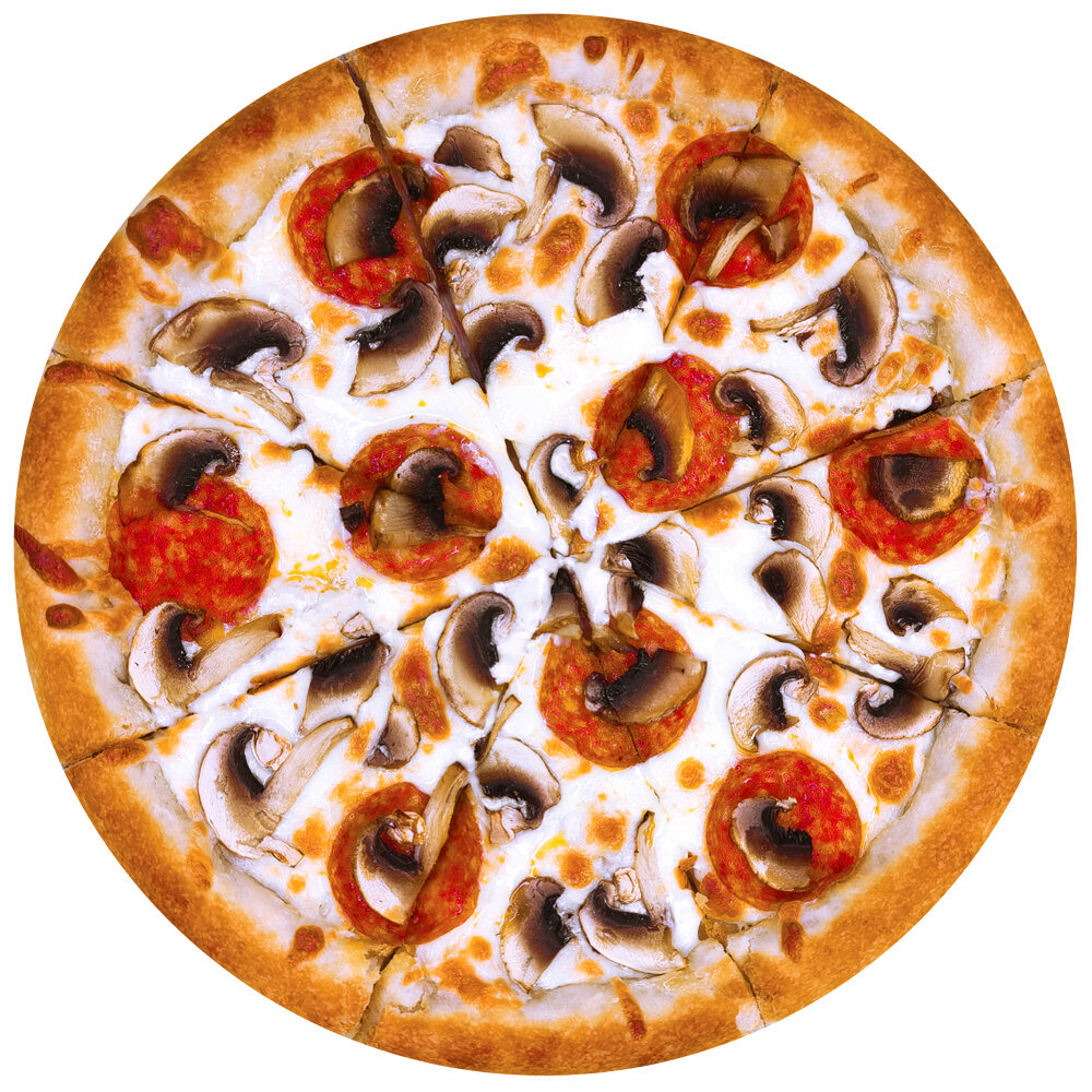 Пицца «Пепперони и грибы»