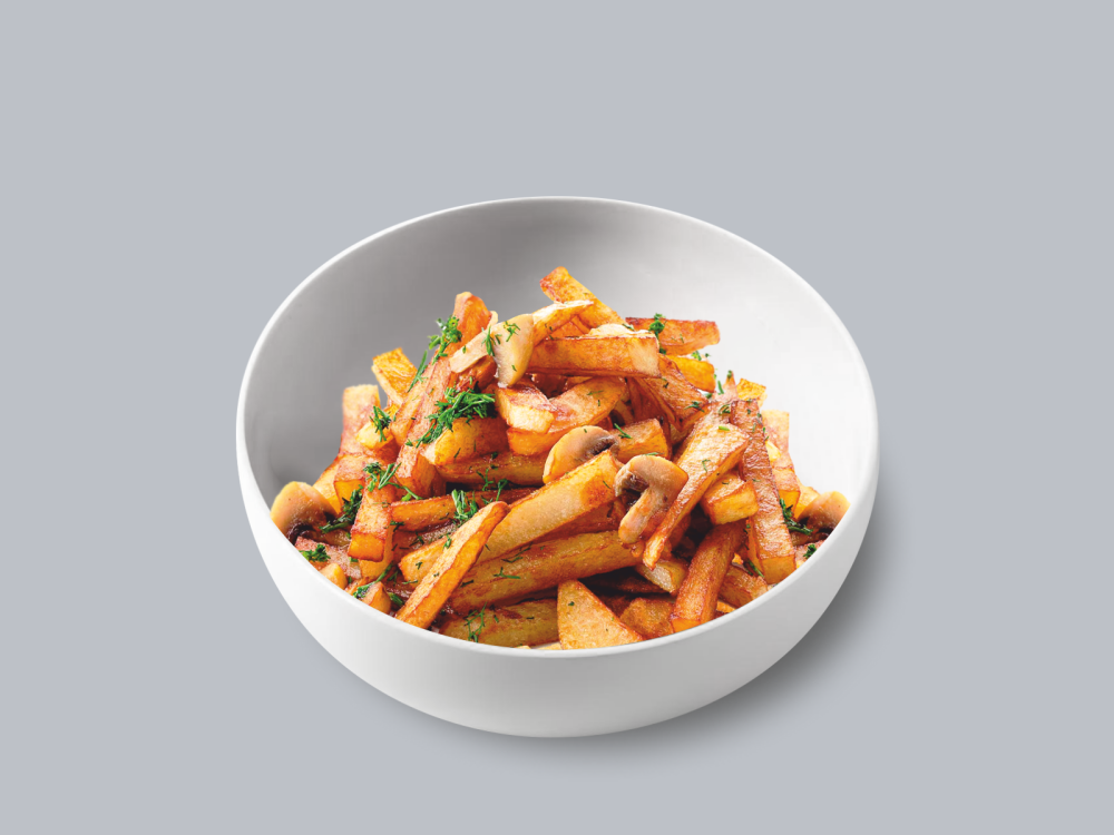 Жареный картофель с грибами