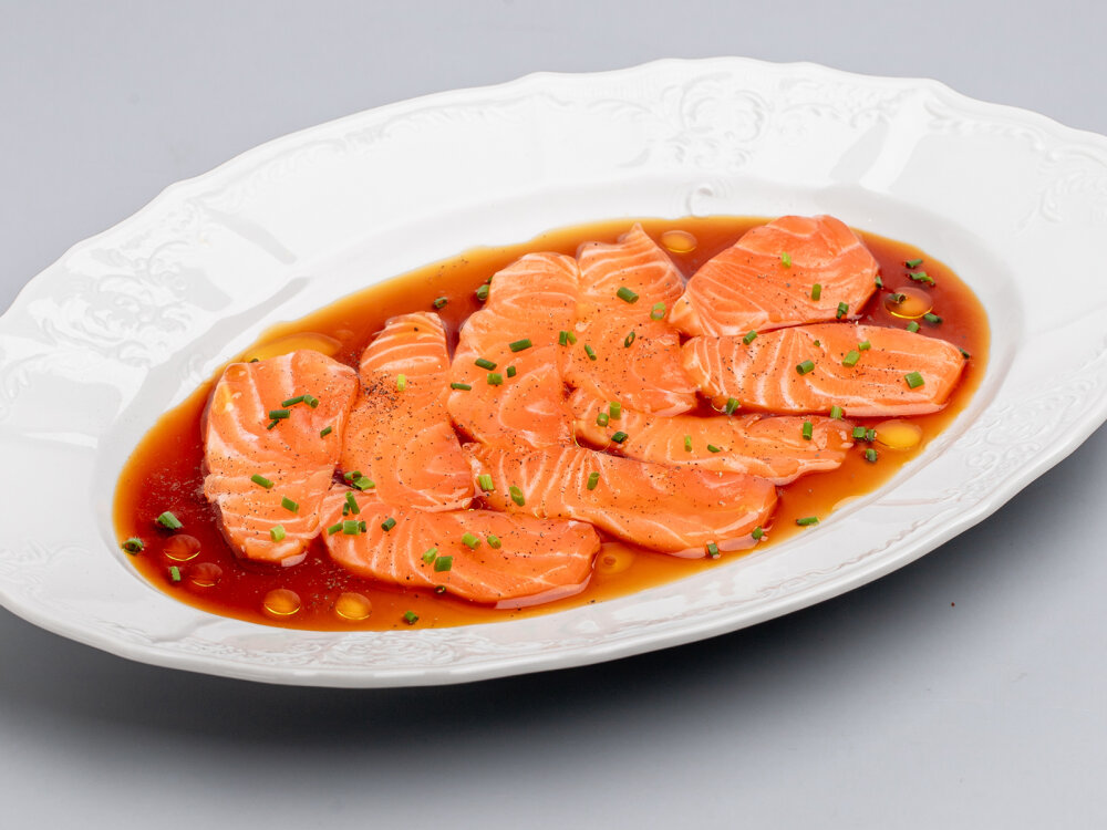 Севиче из лосося с соусом юдзу