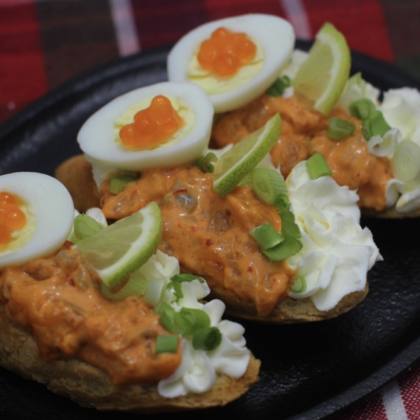 Брускетты с лососем 16 шт