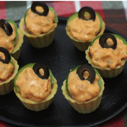 Тарталетки с лососем 30 шт