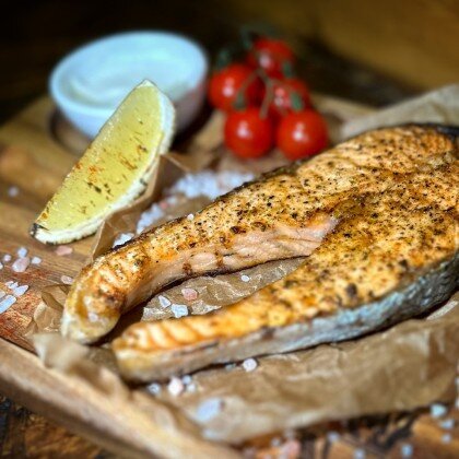 Стейк форели гриль