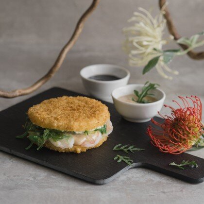 Оши-бургер с креветкой