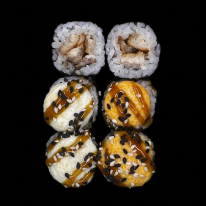 Запеченные маки с угрем