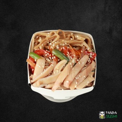 Пшеничная лапша ВОК с кальмаром