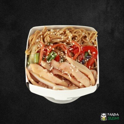 Яичная лапша ВОК с кальмаром