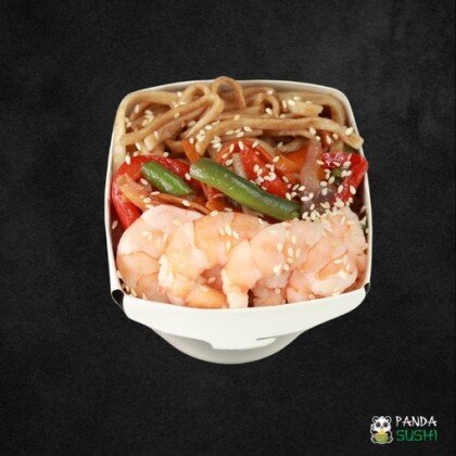 Пшеничная лапша ВОК с креветками