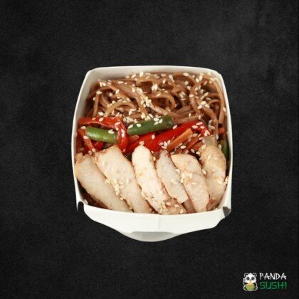 Гречневая лапша ВОК с курицей