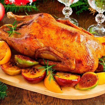 Утка с яблоками