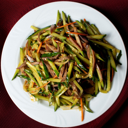 9.Салат Язык с огурцом 口条瓜丝