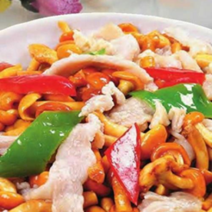 83.Свинина с опятами 肉炒滑子蘑