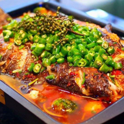 Жареная рыба с душистым перцем 藤椒烤鱼