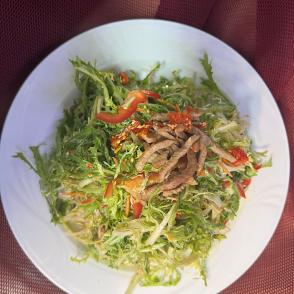 19.Салат латук со свининой 拌苦菊