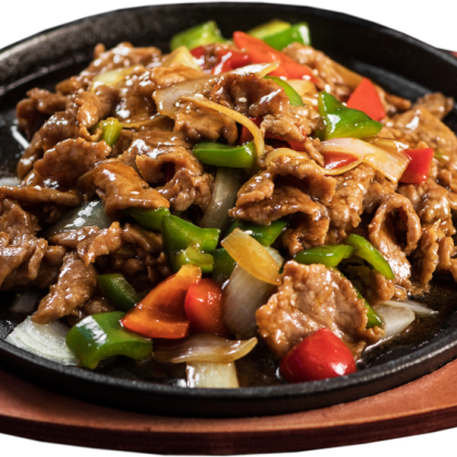 93.Говядина на противне 铁板牛肉