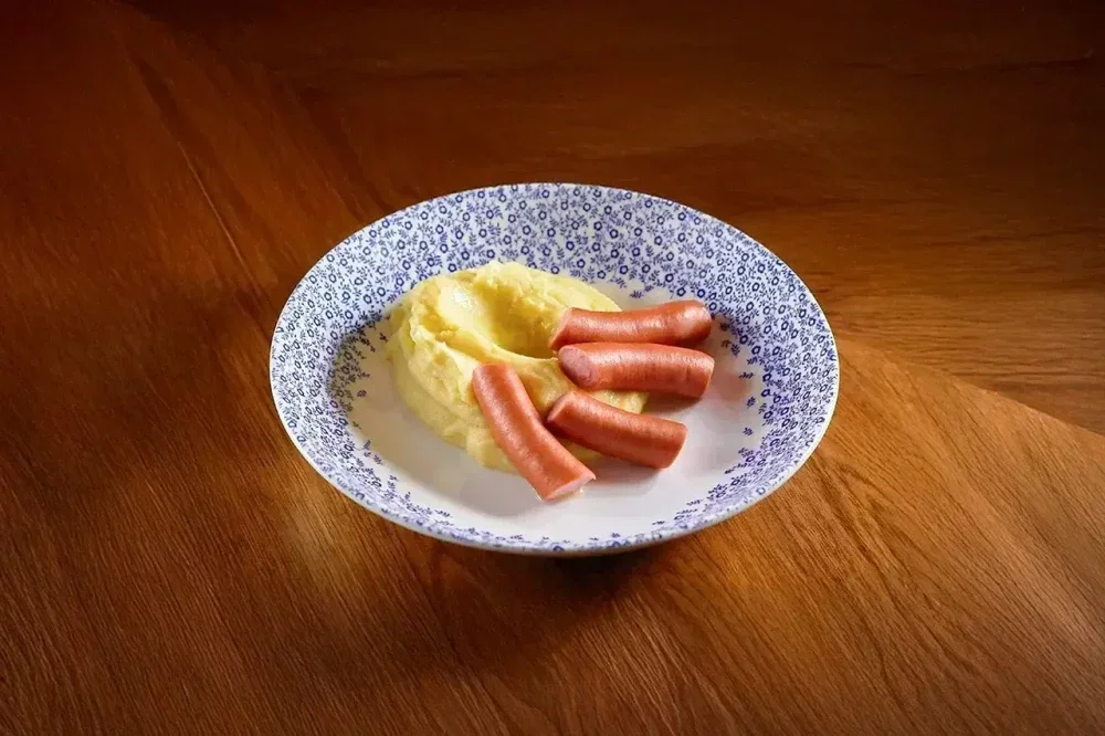 Венские сосиски с картофельным пюре