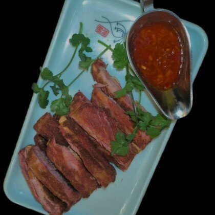 77. Свиные ребра с чесноком