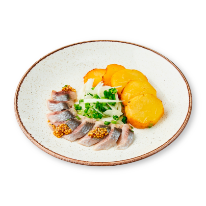 Сельдь с картофелем и луком