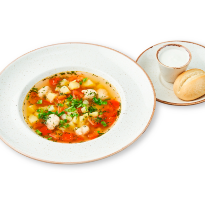 Уха с щучьими фрикадельками