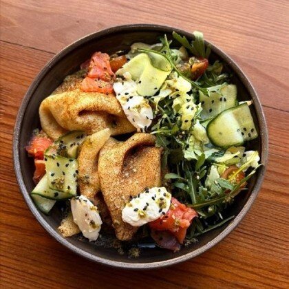 Блины с лососем