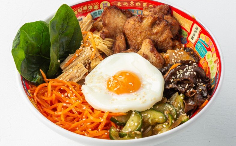 Пибимпаб с курицей в панировке