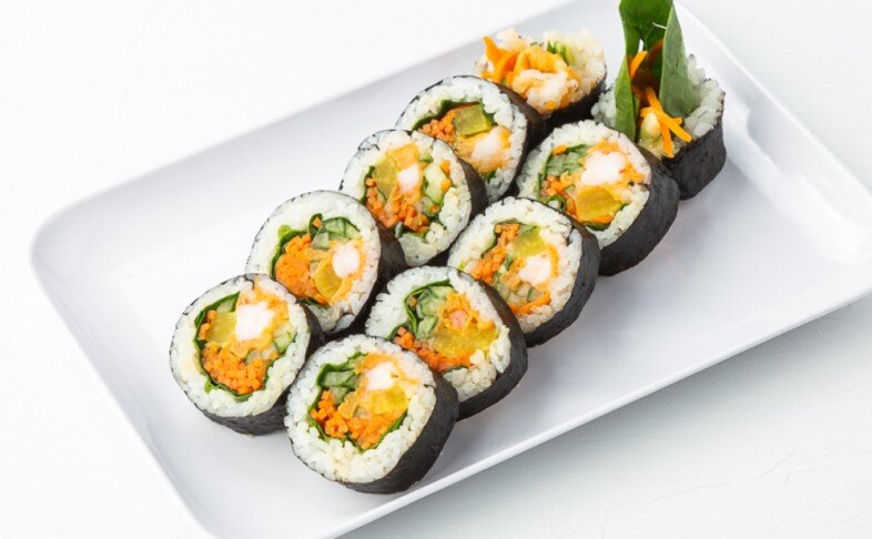 Кимпаб с креветками