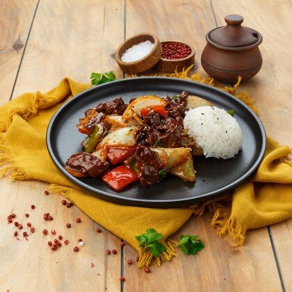 Говядина в остром соусе