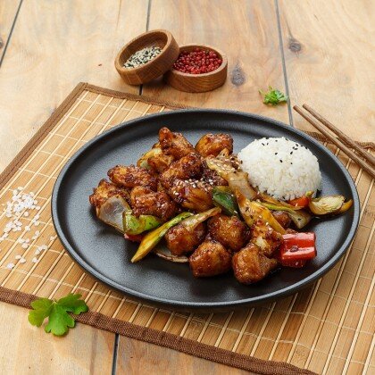 Судак в кляре в соусе терияки