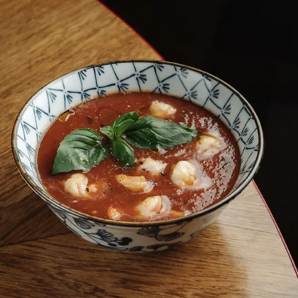 Гаспачо с креветками