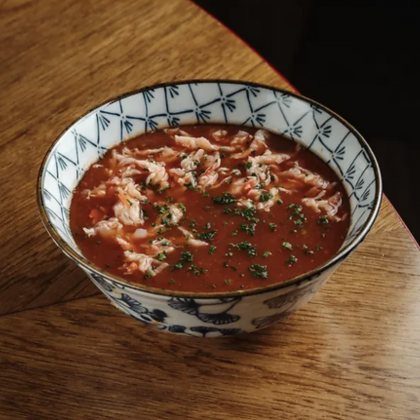 Гаспачо с крабом