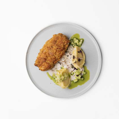 Сочная котлета из индейки с картофельным пюре