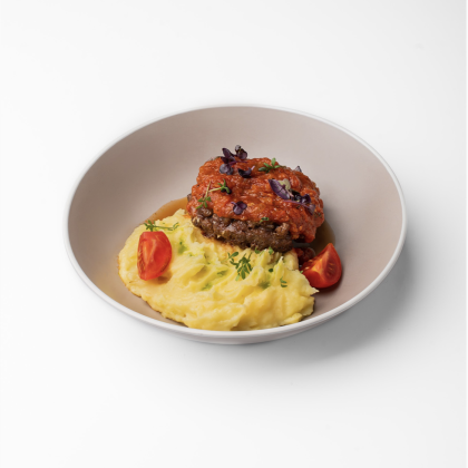 Бифштекс с картофельным  пюре