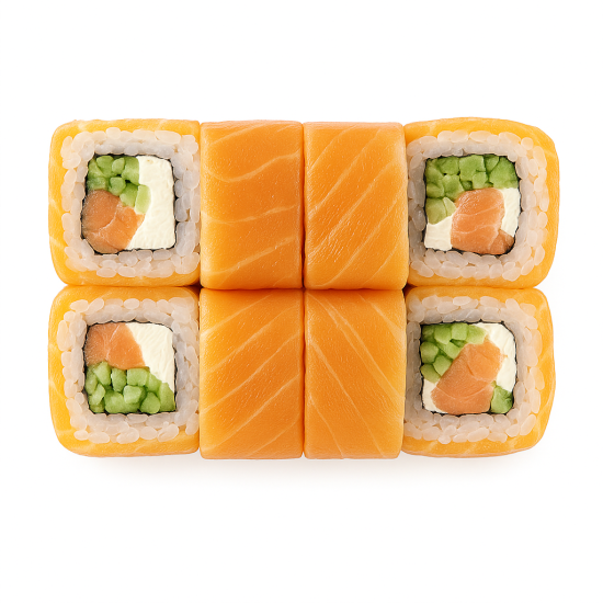 Ролл Филадельфия с копченым лососем