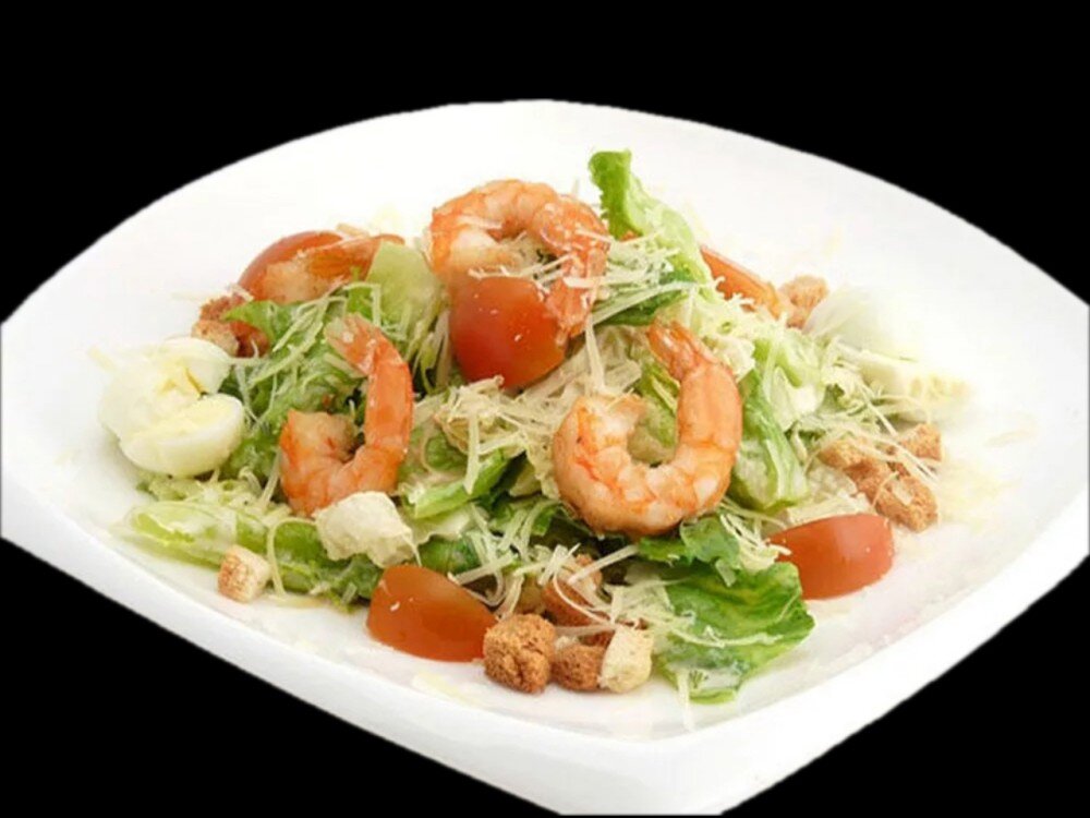 Салат Цезарь с Креветкой