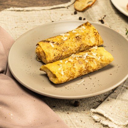 Блины с ветчиной и сыром